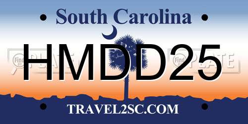 HMDD25 South Carolina License Plate