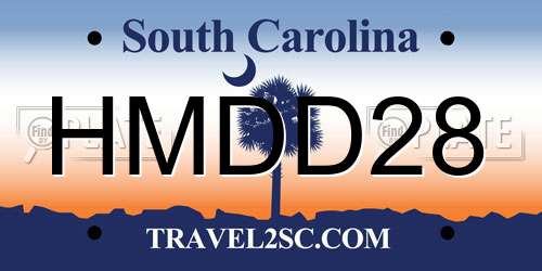 HMDD28 South Carolina License Plate