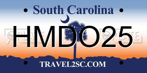 HMDO25 South Carolina License Plate
