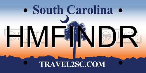 HMFINDR South Carolina License Plate