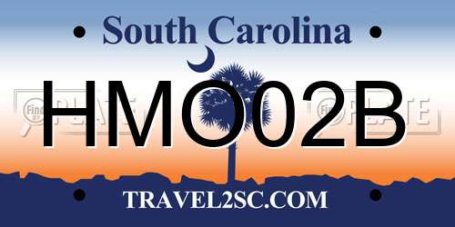 HMO02B South Carolina License Plate