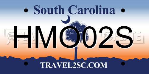 HMO02S South Carolina License Plate