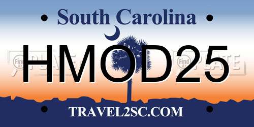 HMOD25 South Carolina License Plate