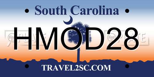 HMOD28 South Carolina License Plate