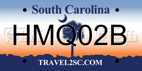HMQ02B South Carolina License Plate
