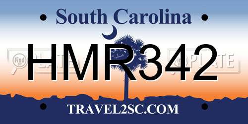 HMR342 South Carolina License Plate