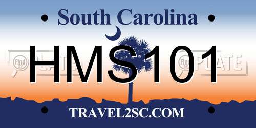 HMS101 South Carolina License Plate