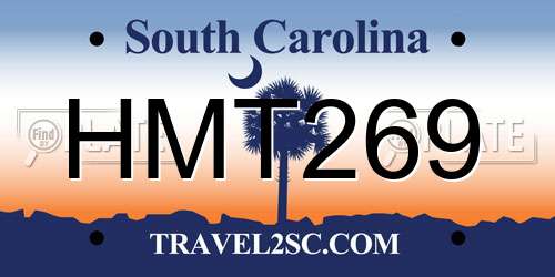 HMT269 South Carolina License Plate