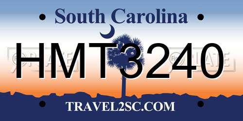 HMT3240 South Carolina License Plate