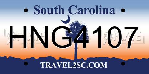 HNG4107 South Carolina License Plate