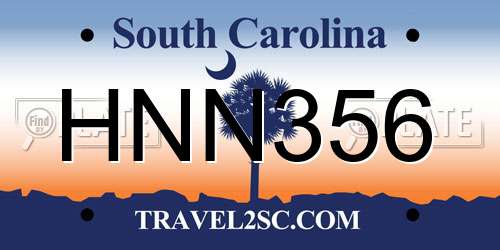 HNN356 South Carolina License Plate