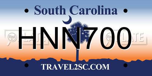 HNN700 South Carolina License Plate