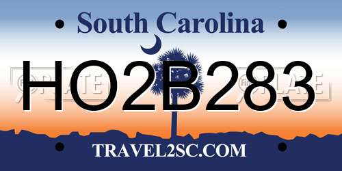 HO2B283 South Carolina License Plate