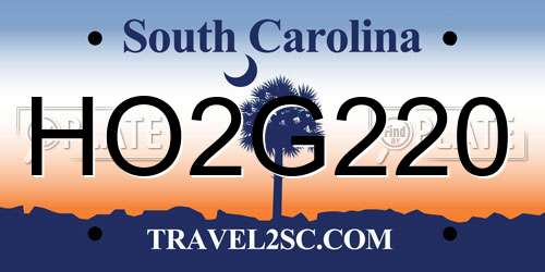 HO2G220 South Carolina License Plate