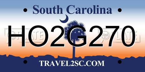 HO2G270 South Carolina License Plate