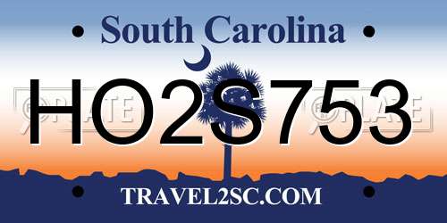 HO2S753 South Carolina License Plate