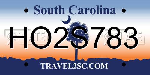 HO2S783 South Carolina License Plate
