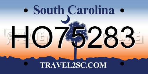 HO75283 South Carolina License Plate