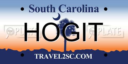 HOGIT South Carolina License Plate