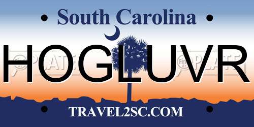 HOGLUVR South Carolina License Plate