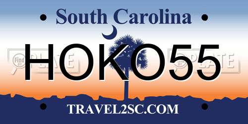 HOKO55 South Carolina License Plate