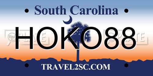 HOKO88 South Carolina License Plate