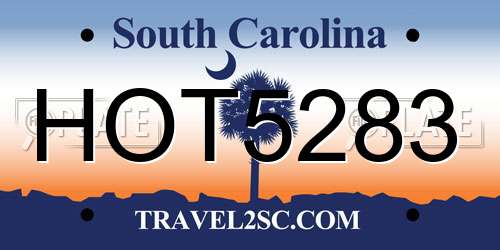 HOT5283 South Carolina License Plate