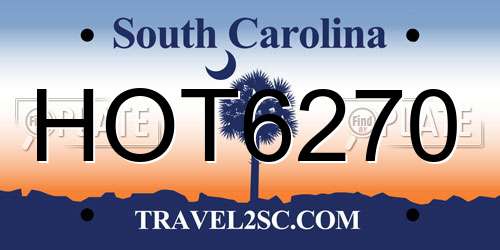 HOT6270 South Carolina License Plate
