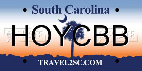 HOYCBB South Carolina License Plate