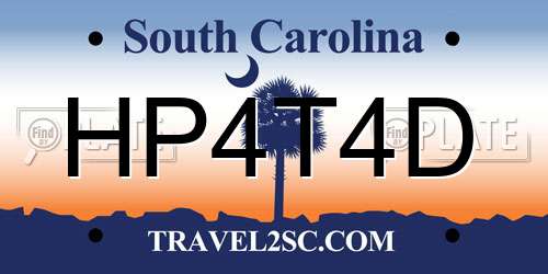 HP4T4D South Carolina License Plate