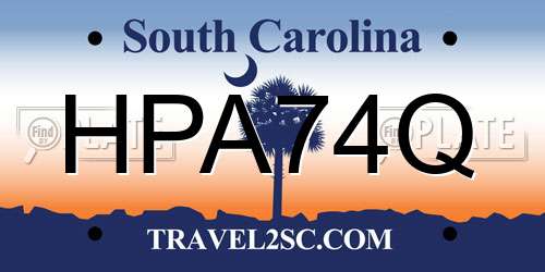 HPA74Q South Carolina License Plate