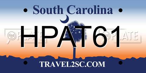 HPAT61 South Carolina License Plate