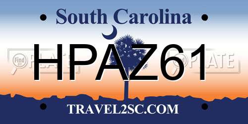 HPAZ61 South Carolina License Plate