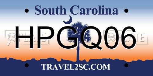 HPGQ06 South Carolina License Plate