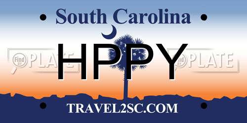HPPY South Carolina License Plate