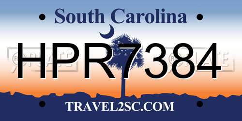 HPR7384 South Carolina License Plate