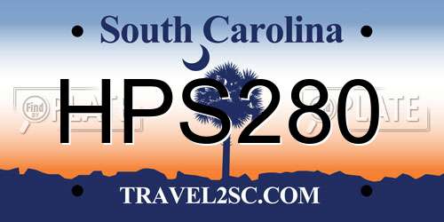 HPS280 South Carolina License Plate