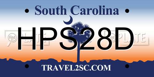 HPS28D South Carolina License Plate