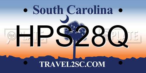HPS28Q South Carolina License Plate