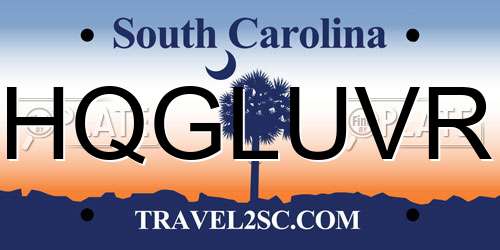 HQGLUVR South Carolina License Plate