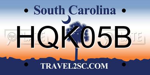 HQK05B South Carolina License Plate