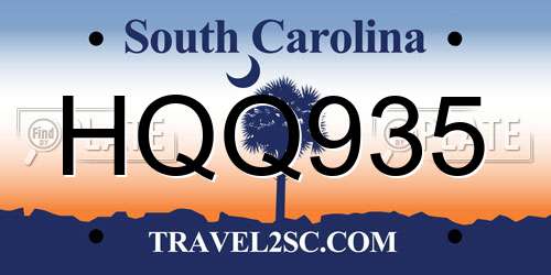 HQQ935 South Carolina License Plate