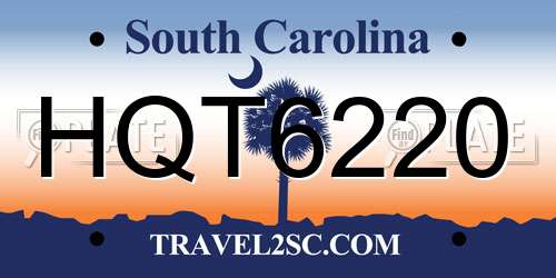 HQT6220 South Carolina License Plate