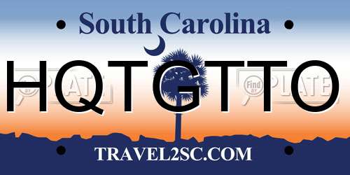 HQTGTTO South Carolina License Plate
