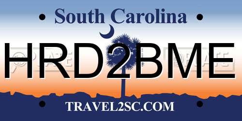 HRD2BME South Carolina License Plate