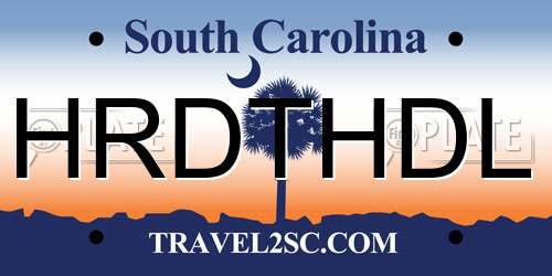 HRDTHDL South Carolina License Plate