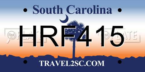 HRF415 South Carolina License Plate