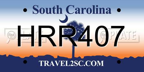 HRR407 South Carolina License Plate