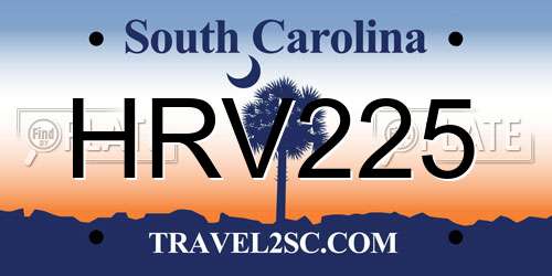 HRV225 South Carolina License Plate