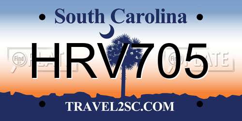 HRV705 South Carolina License Plate